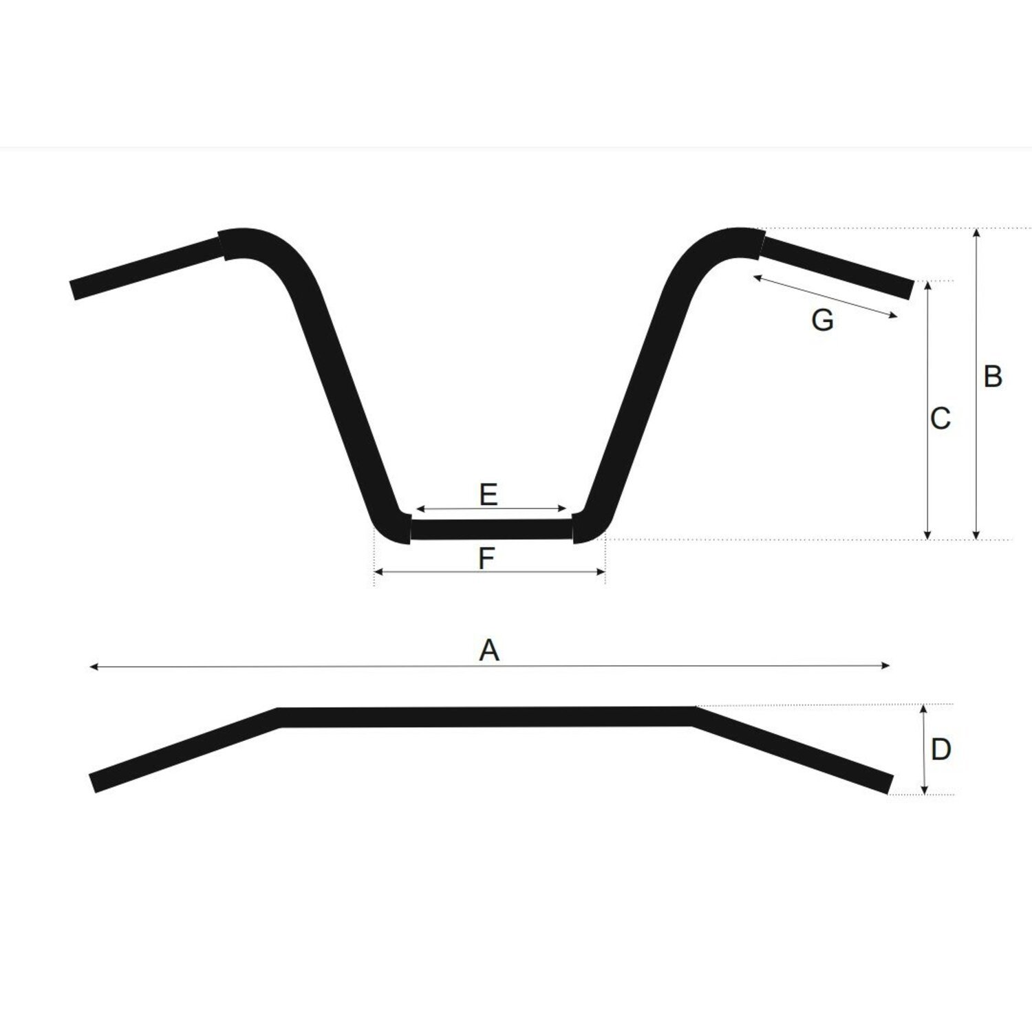 Westland Customs, 1-1/2" Ultra Ape. Black. 14" high, Powder Coated