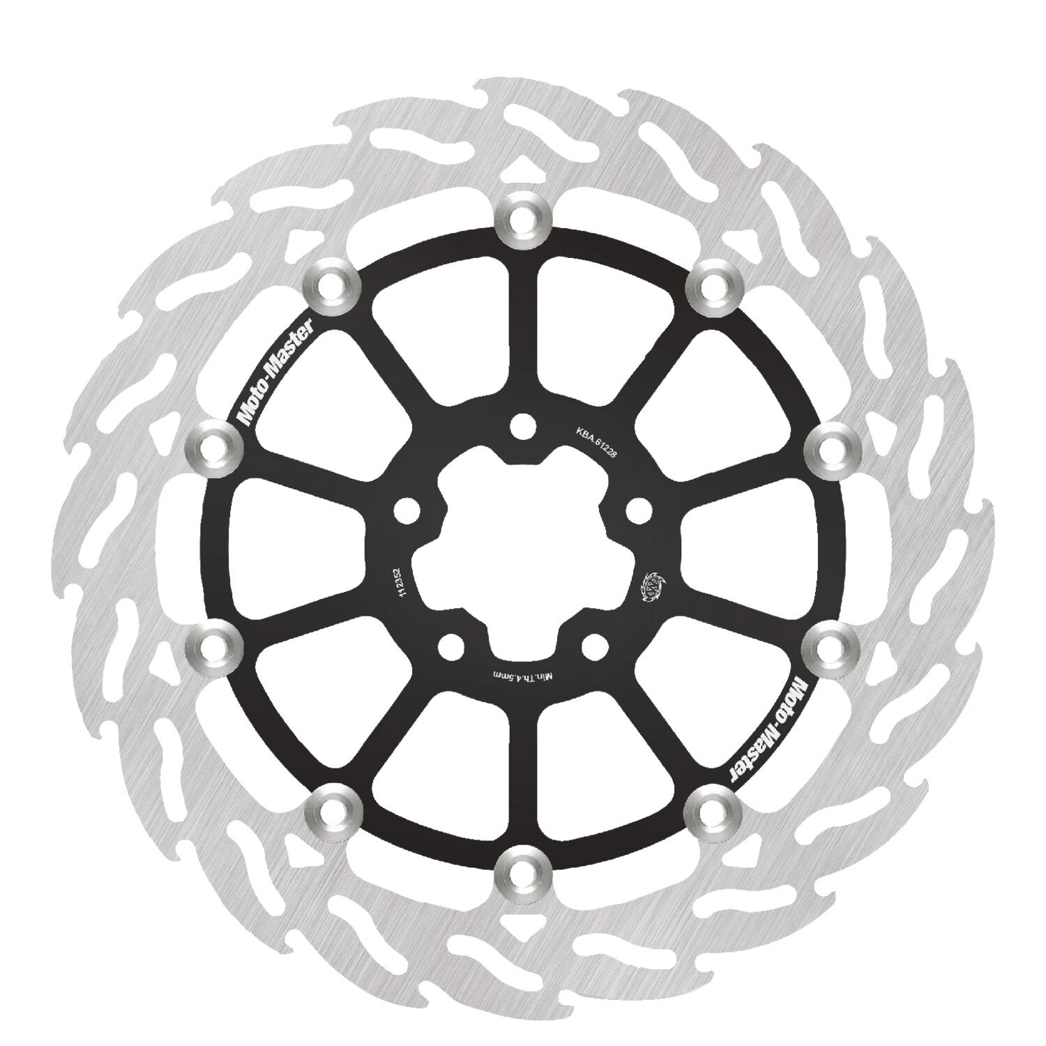 Moto-Master, 'Flame' floating brake rotor. Front right