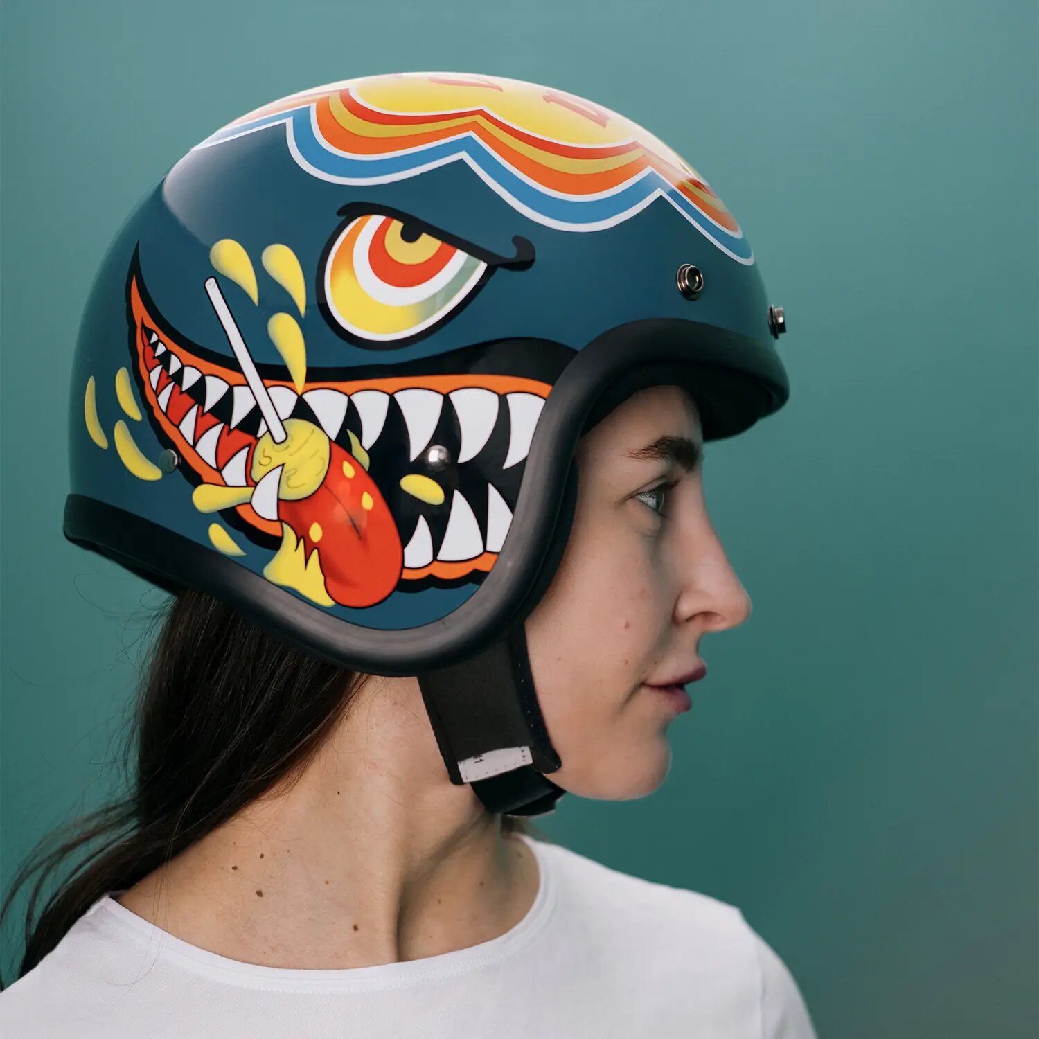 DMD Retro helmet Lollipop, Black, XL, Graphic