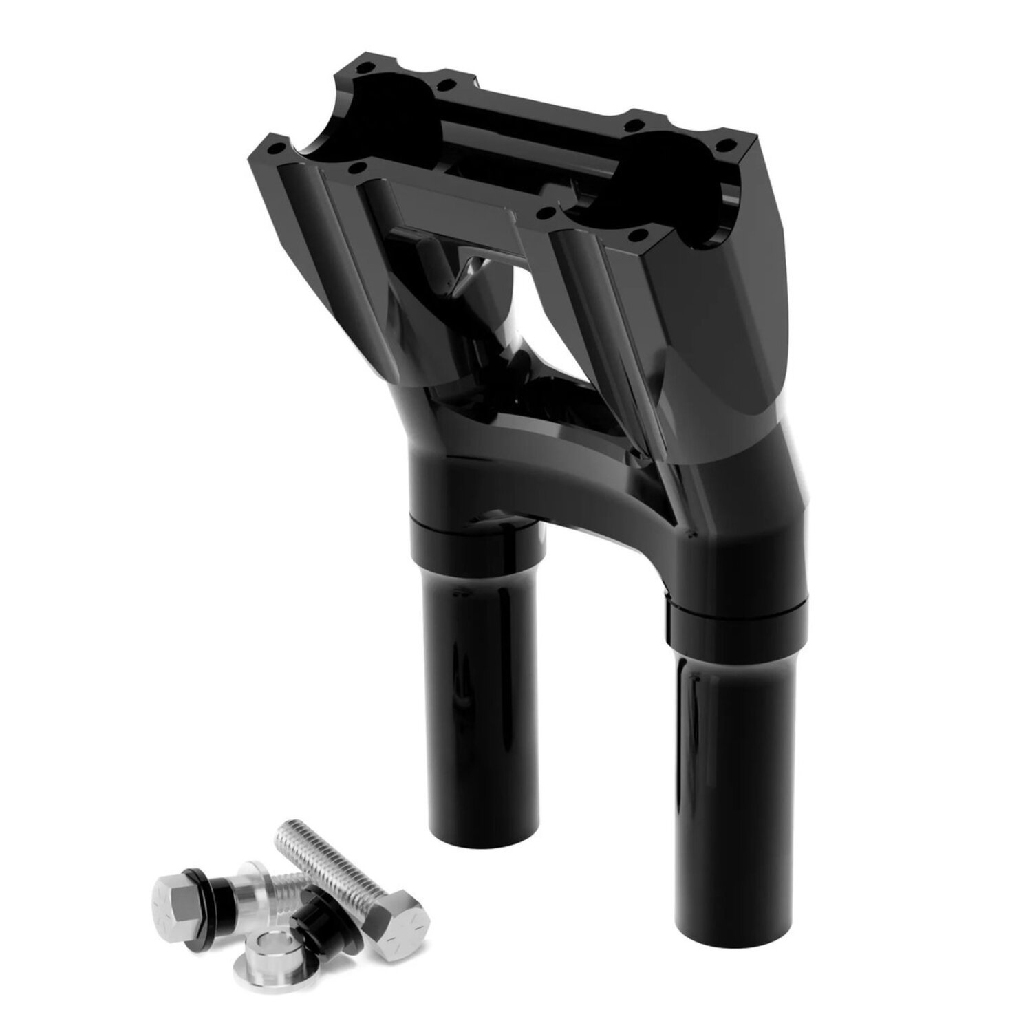 Kraus, Topless Isolated Kickback Risers. 8" rise, Black, Anodized