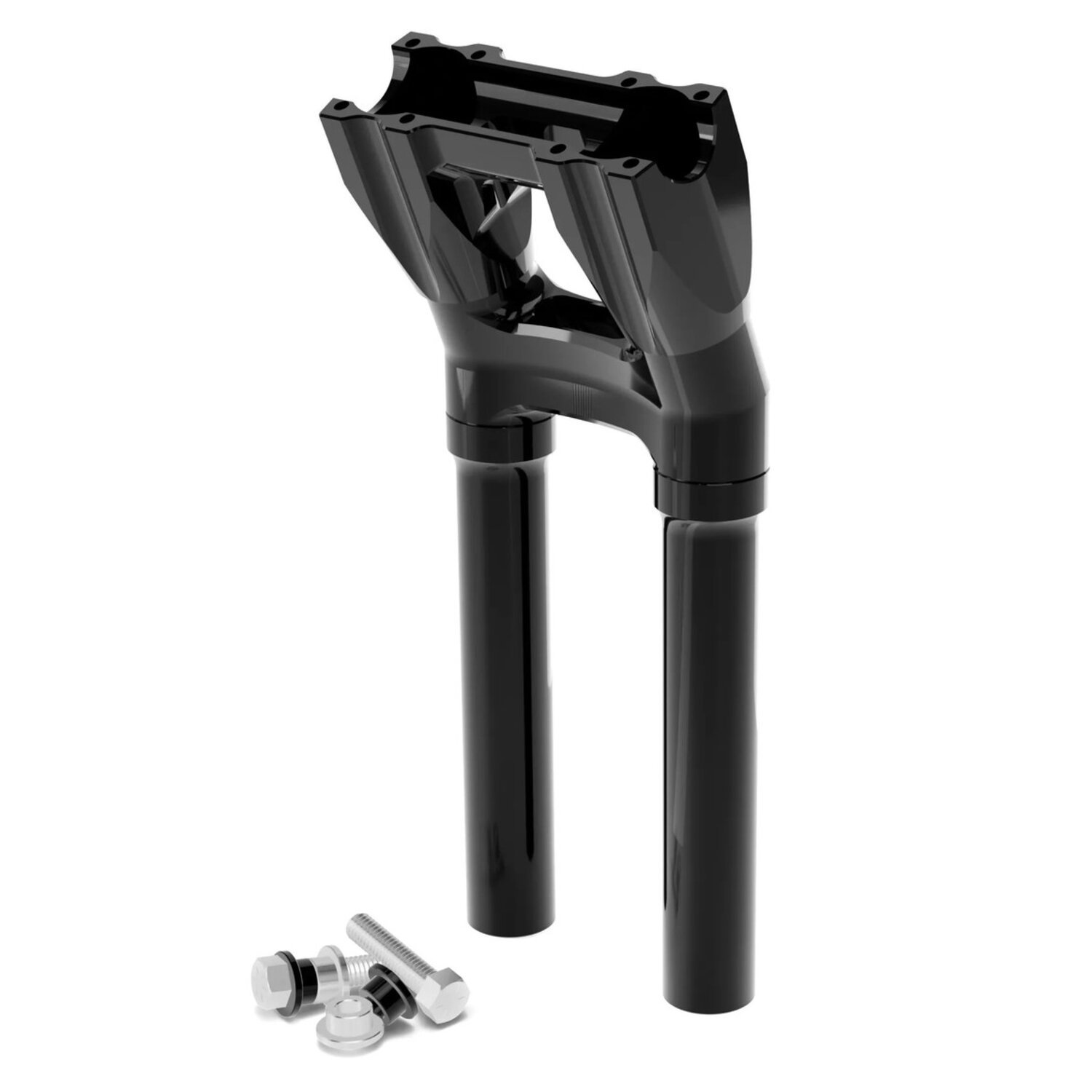 Kraus, Topless Isolated Kickback Risers. 12" rise, Black, Anodized