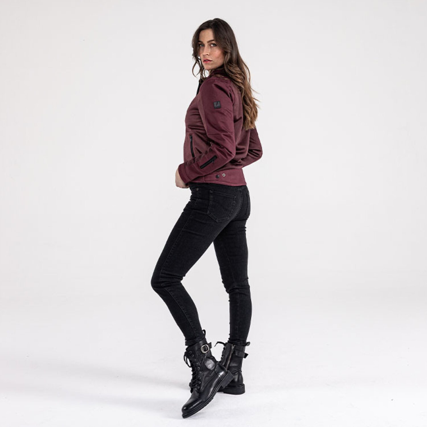 John Doe Aero mesh female jacket bordeaux, Red, XS