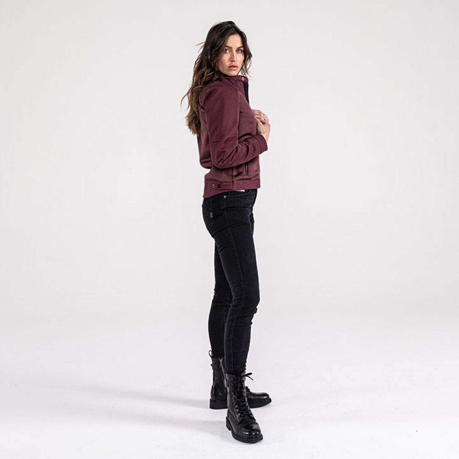 John Doe Aero mesh female jacket bordeaux, Red, XS