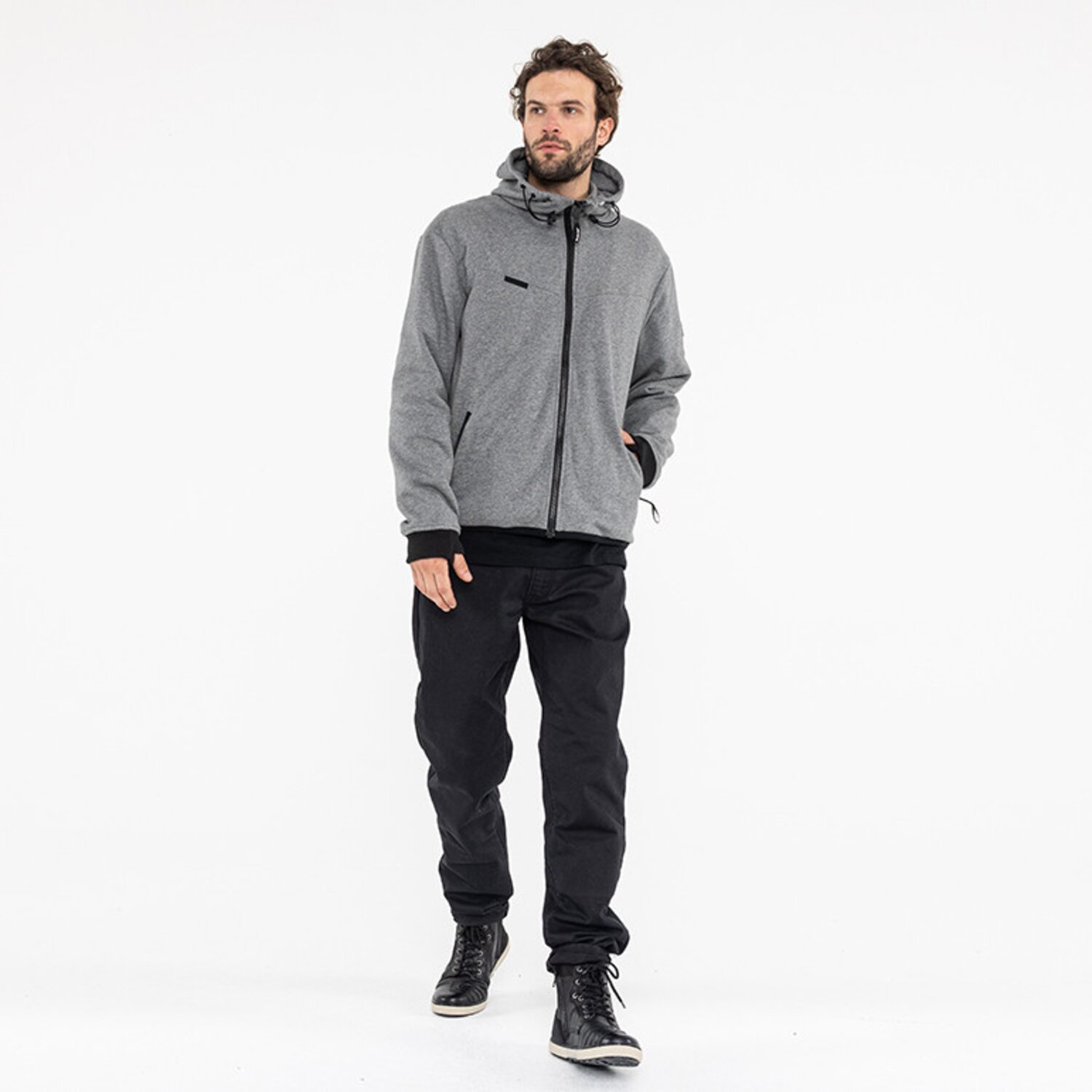 5XL — John Doe XTM hoodie V3 gray melange, 5XL