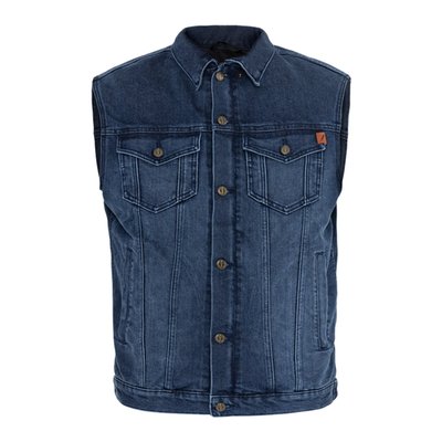 The John Doe Trucker denim vest combines a classic old-school denim look with modern protective features, perfect if you want to ride in both style and safety. Inspired by the iconic denim vests of the '70s, it brings just the right amount of attitude without compromising on functionality. Thanks to its special construction, the Trucker Vest is back protector ready, meaning you can easily insert an optional back protector for an extra level of safety. At the same time, it remains pleasantly light and flexible, ideal for warm days or as a layer over your favorite jacket. Whether you're riding or just making a style statement in everyday life, the Trucker denim vest is made for those who forge their own path. Durable denim, high-quality craftsmanship, and the perfect fit make it the ideal companion on and off the road.
• Durable denim construction in classic trucker style
• Back protector pocket (Back Protector Ready) – can be retrofitted
• High-quality YKK zippers and snap buttons
• Two chest pockets with flap and button closure
• Two side slit pockets
• Inside pocket for valuables
• Reinforced seams at stress points
• Regular fit – ideal to wear over a shirt or jacket