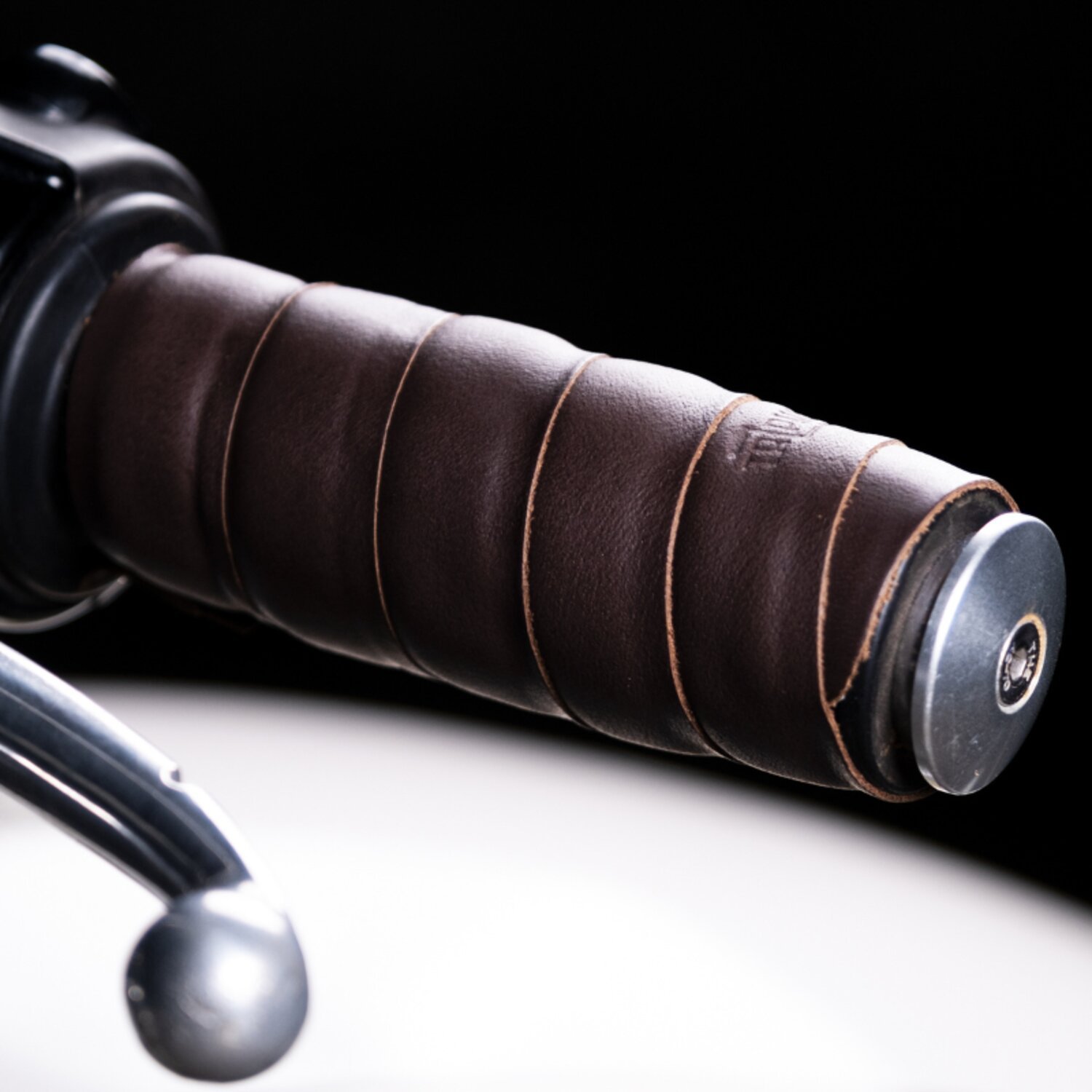 Trip Machine, leather handlebar grip wraps