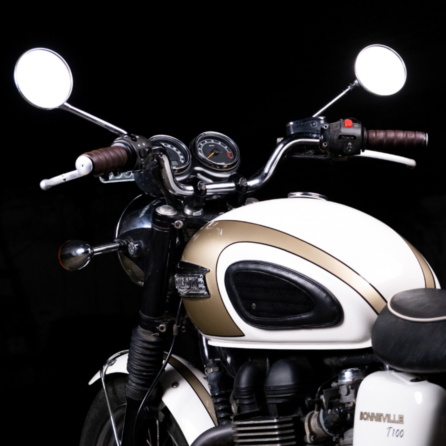 Trip Machine, leather handlebar grip wraps