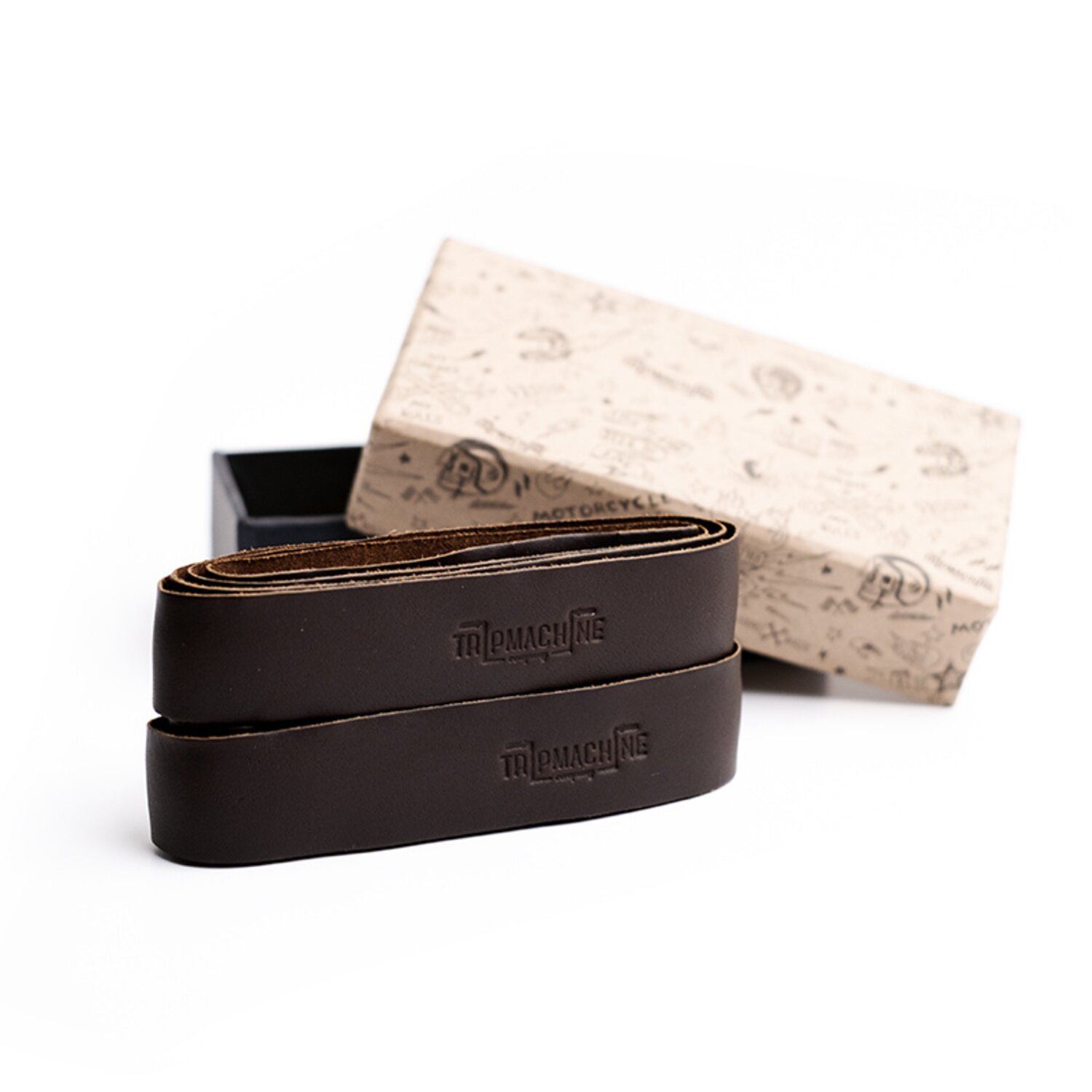 Trip Machine, leather handlebar grip wraps