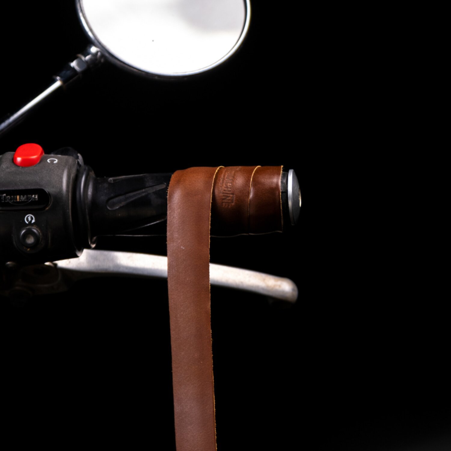Trip Machine, leather handlebar grip wraps