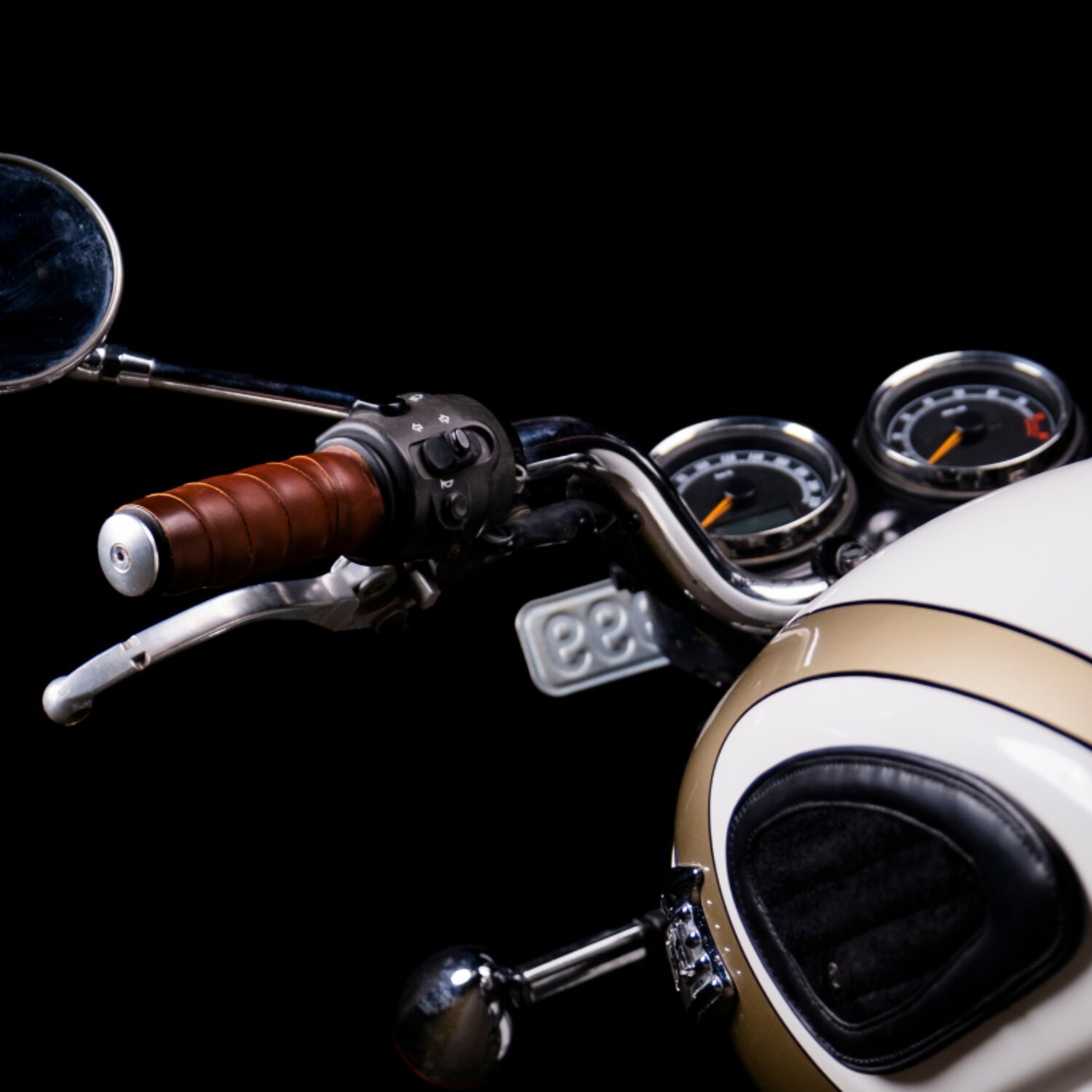 Trip Machine, leather handlebar grip wraps