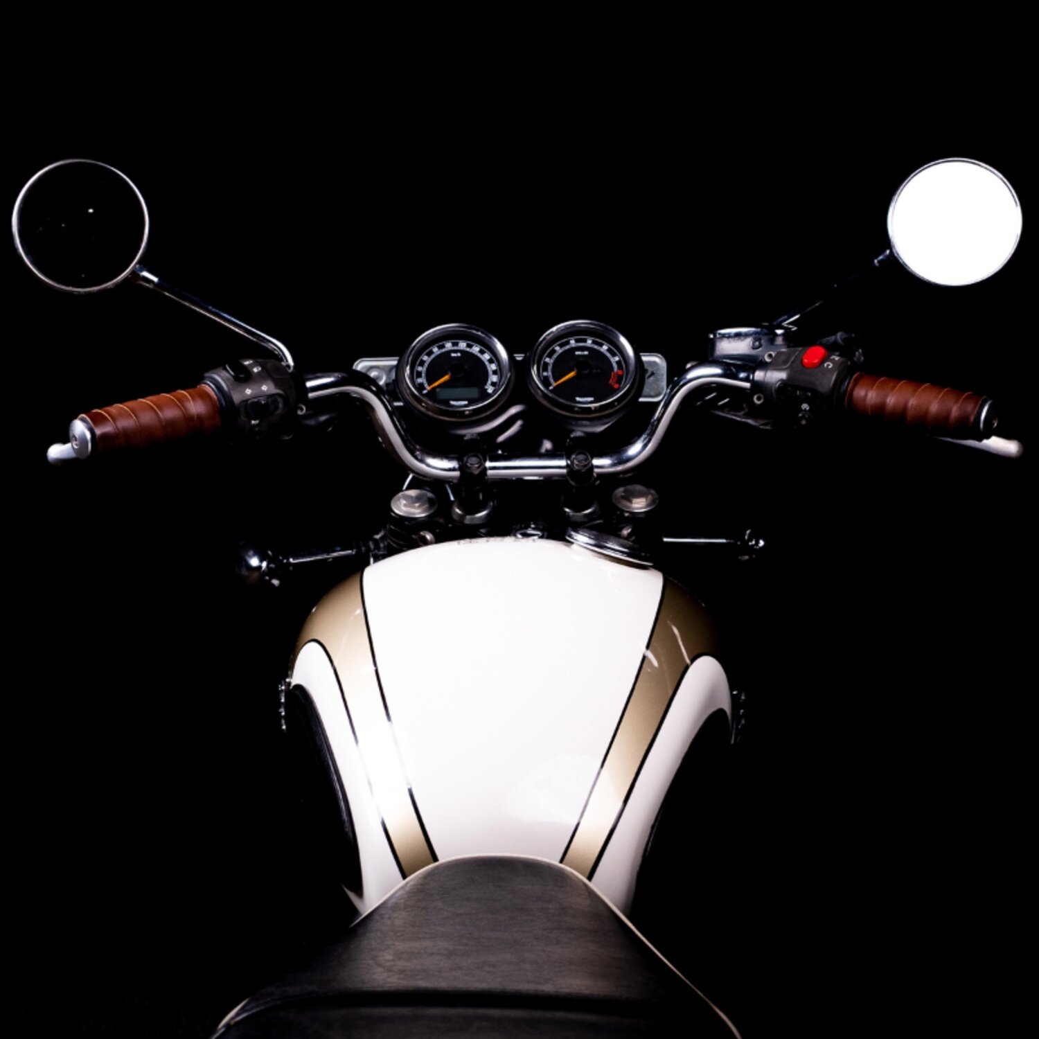 Trip Machine, leather handlebar grip wraps