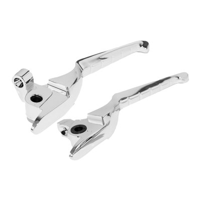 Cast aluminum material, sculpted to an aggressive design with a flawless clutch and brake action. 
- Sculpted concave design for maximum leverage 
- Direct replacements for Big Twin 
- Quality aluminum construction 
- Effortless trigger of clutch/front brake 
- Significant style upgrade while maintaining functionality 