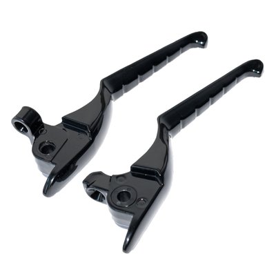 Cast aluminum material, sculpted to an aggressive design with a flawless clutch and brake action. 
- Sculpted concave design for maximum leverage 
- Direct replacements for Big Twin 
- Quality aluminum construction 
- Effortless trigger of clutch/front brake 
- Significant style upgrade while maintaining functionality 