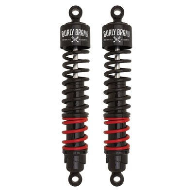 Transform your Honda Rebel 300 or Rebel 500 into a precision-handling machine with Burly Brand’s Stiletto Shocks. Designed for riders who demand both performance and style, these shocks redefine your bike’s suspension capabilities. 

At the core of the Stiletto Shocks is a high-performance damper, expertly tuned to balance comfort and control. Encased in a meticulously calibrated spring combination, the system effortlessly smooths out road imperfections while maintaining a firm, responsive feel. The main coil absorbs heavy impacts and prevents bottoming out, while our signature red bottom spring manages smaller hits, ensuring a plush yet controlled ride. 

The result? Enhanced handling, greater stability, and the confidence to push your Rebel through corners and rough roads with ease. Built to handle the challenges of the open road, Stiletto Shocks deliver the perfect blend of aggressive performance and everyday comfort.

Engineered for durability and precision, Burly Brand guarantees that Stiletto Shocks will exceed expectations. Available in multiple sizes to fit your Honda Rebel 300 and Rebel 500, they are the ultimate upgrade for riders looking to take their suspension to the next level. 

•	High-Performance Damper – Tuned for enhanced handling, stability, and comfort on the road.
•	Dual-Rate Spring System – Main coil absorbs big hits, while the signature red bottom spring smooths out smaller bumps.
•	Increased Cornering Confidence – Provides improved traction and control for aggressive riding.
•	Enhanced Ride Quality – Reduces road noise and vibrations for a smoother, more comfortable experience.
•	Durable & Precision-Engineered – Built to withstand the demands of daily riding and long-distance trips.
•	Tailored Fit for Honda Rebel 300 & 500

