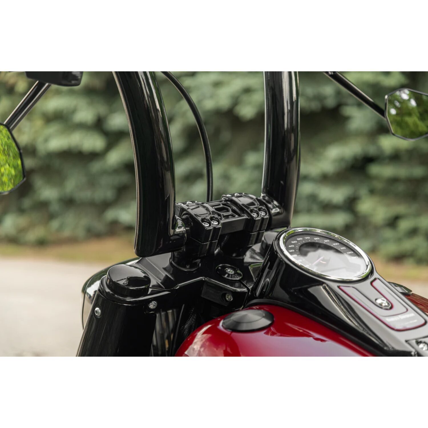 Killer Custom, 1-1/4" 'Task Force' risers. 2" rise, Black, Satin