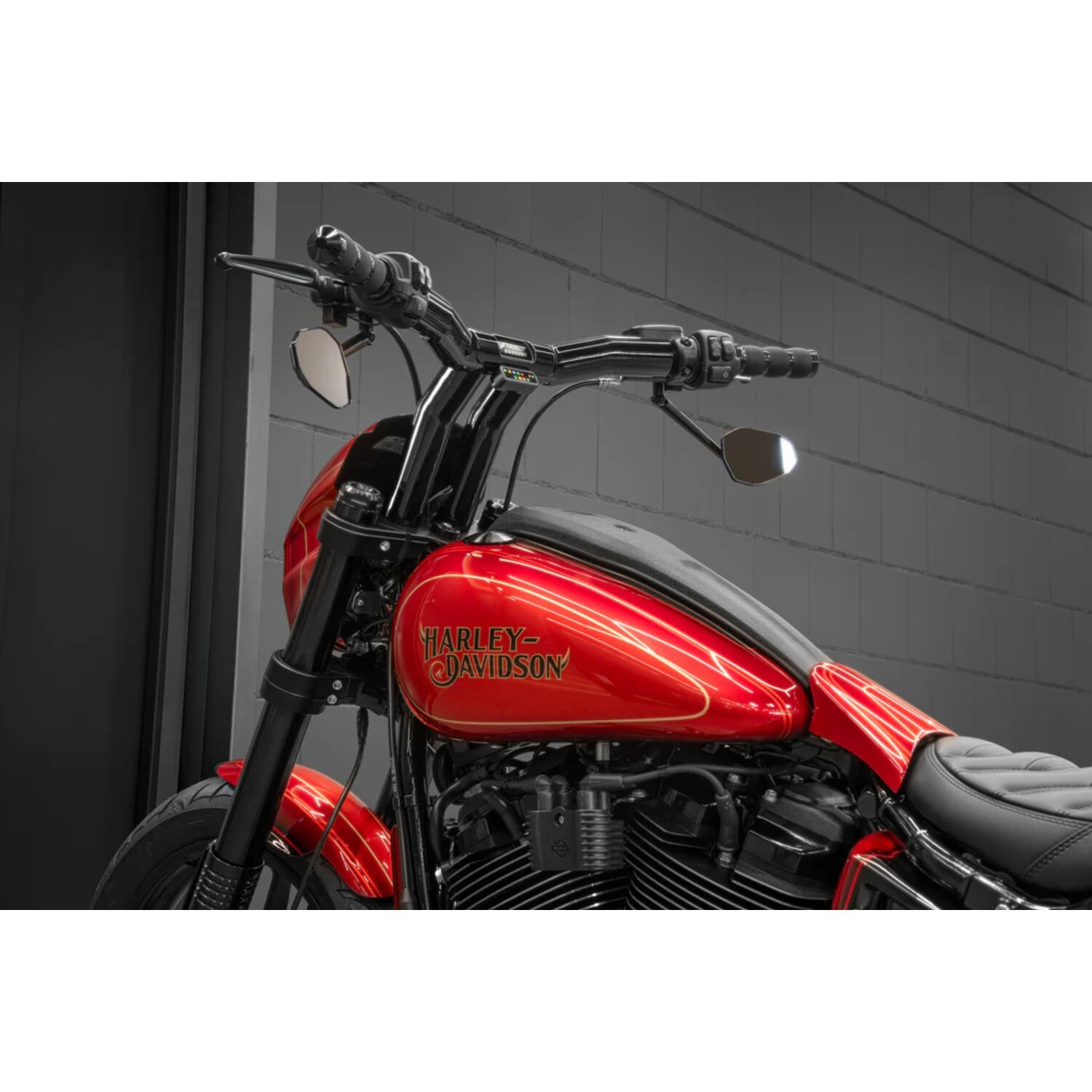 Killer Custom, 'Back Saver' Raked T-Bar Mega handlebar 10", Black, Powder Coated