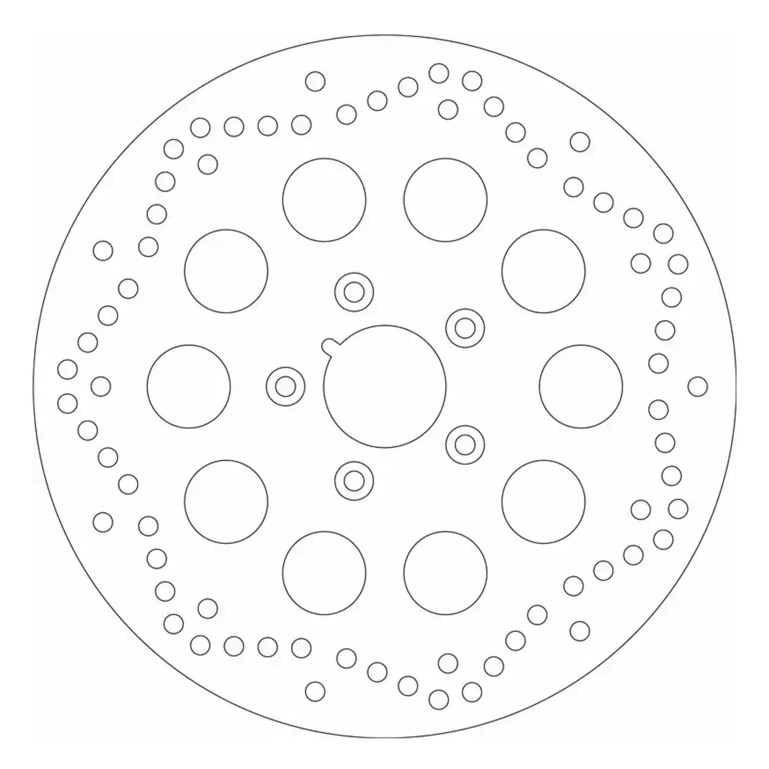 SBS, '10-Hole Rigid' brake rotor 292mm. Front