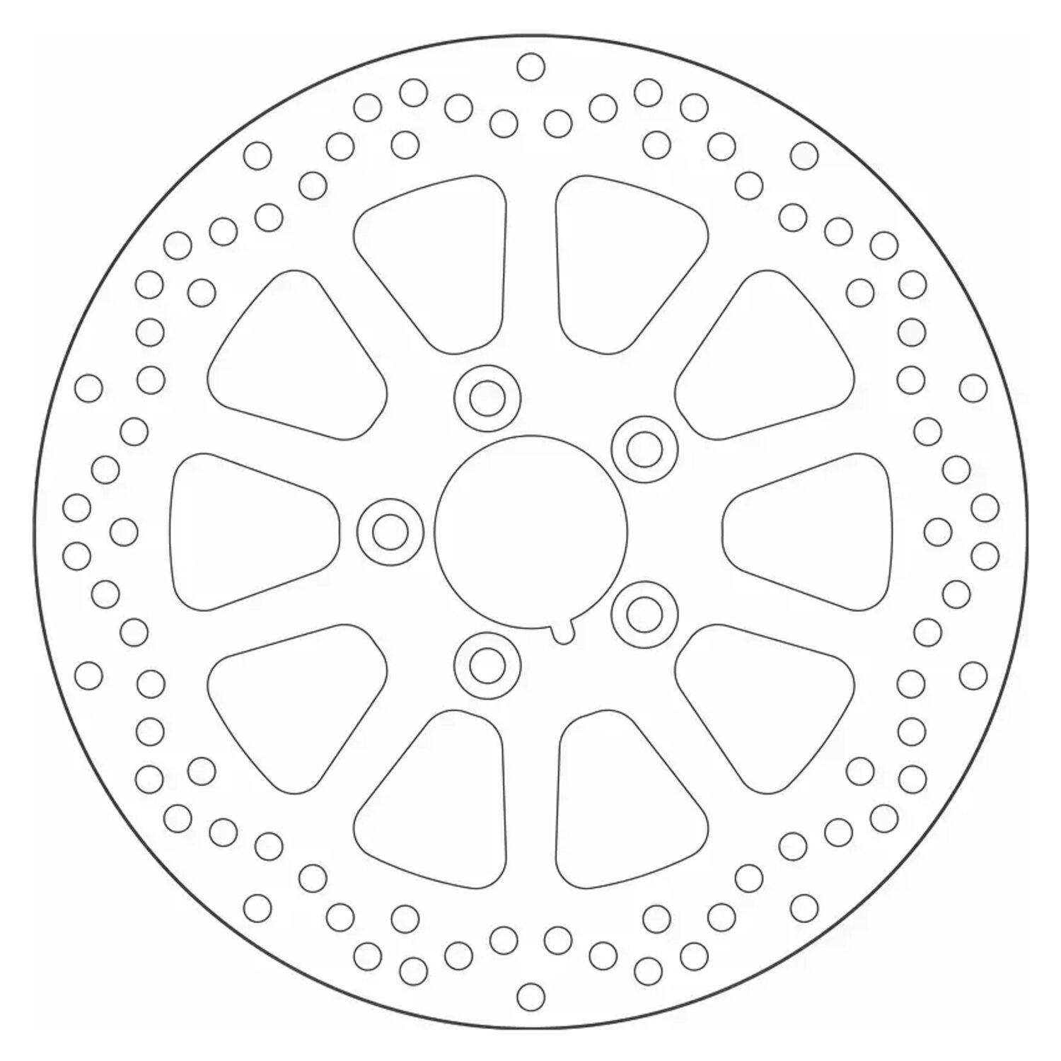 SBS, '10-Spoke Rigid' brake rotor 292mm. Rear