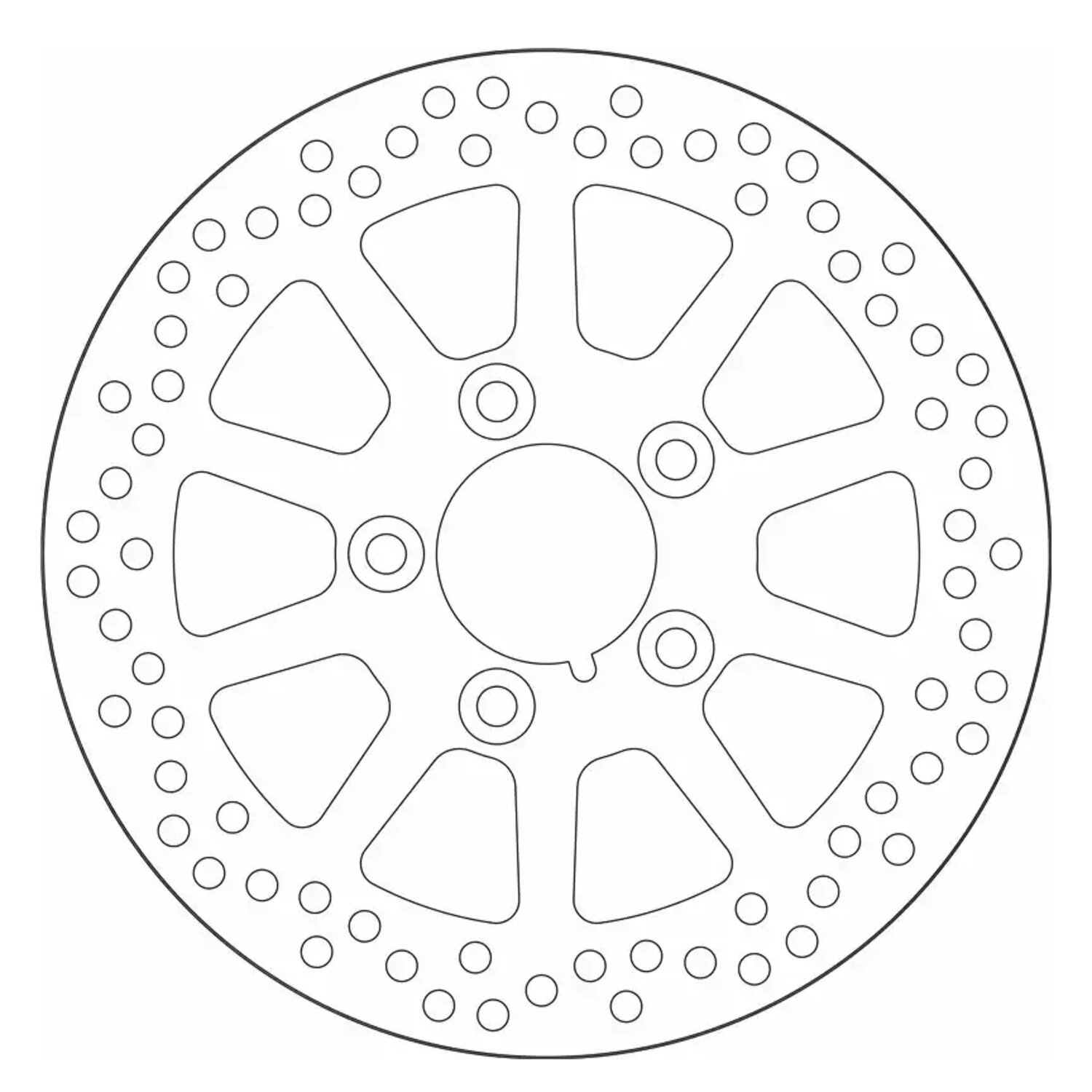 SBS, '10-Spoke Rigid' brake rotor 260mm. Rear
