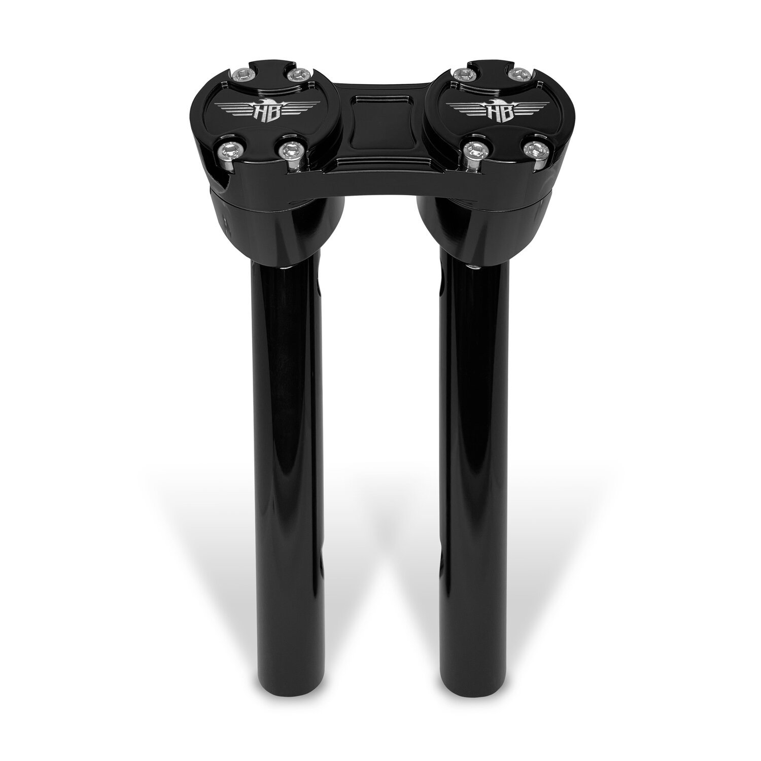 HeinzBikes, Clubstyle pullback risers 8, Black, Anodized