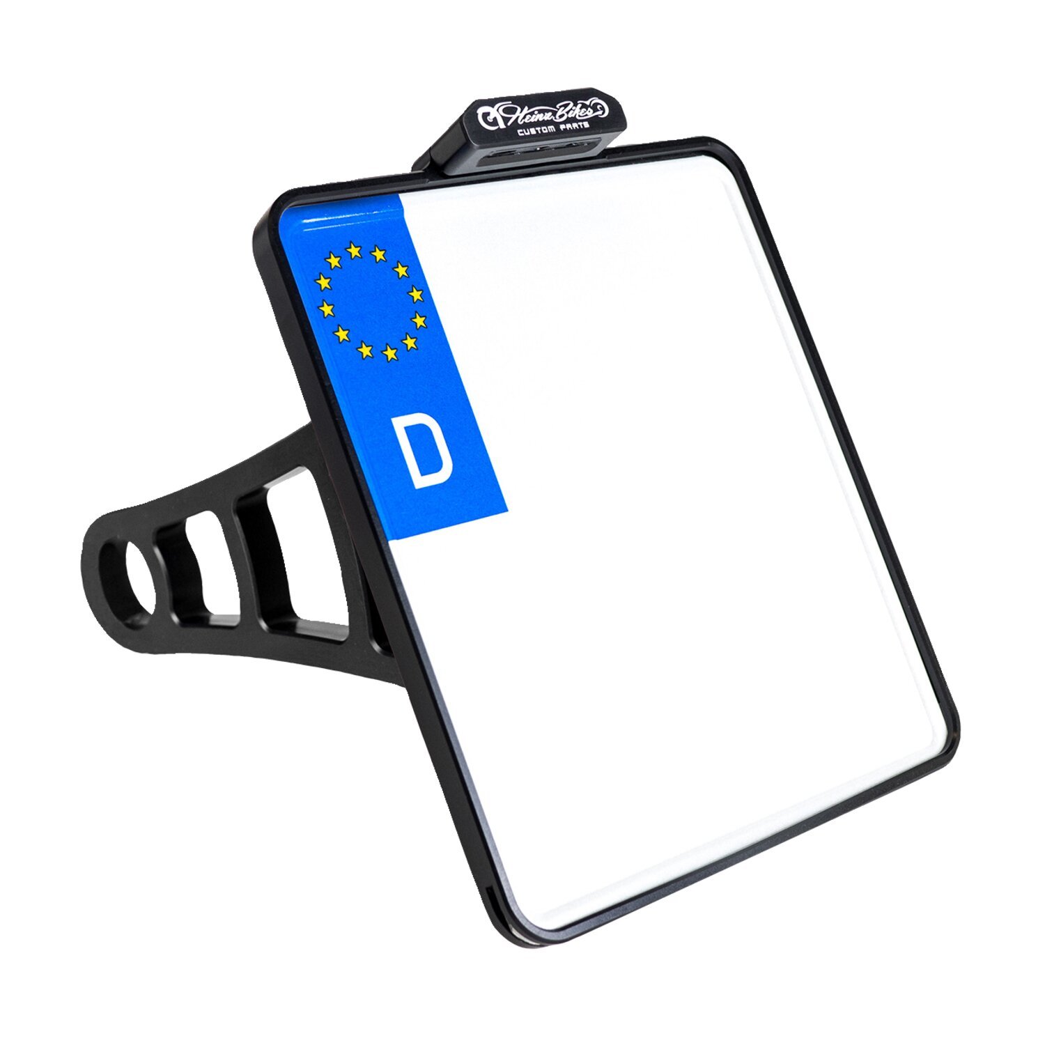 HeinzBikes, side mount license plate holder kit. Black anod