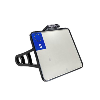 For Sweden 170 x 150. 
CNC precision machined aluminum construction. With EC approved LED license plate illumination. The HeinzBikes SLIPP-INN 'Screwless' license plate mounting technology allows you to just simply slide the license plate into the holder, without requiring bolts or glue to keep it in place. Sold as kit, complete with all required installation hardware to get the install-job done. 
Note: With approval. Check your local MCS dealer or the MCS sales department for exact type of approval and validity on bike model and years on the test report. 
- Integrated LED license plate light in a slim aluminum housing 
- Slip-Inn license plate mount 
- Strong mount arm with ANTI-TWIST locking mechanism
- Guaranteed anti-twist protection on the swingarm 
- Invisible cable routing on the inside 
- Mounts with 3 different width options 
- Complete with installation hardware 
- CNC machined aluminum