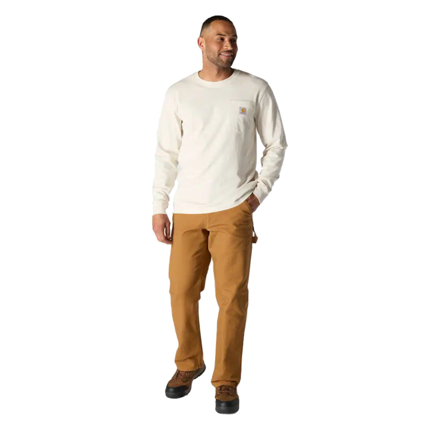 Carhartt Mountain long sleeve malt, White, M