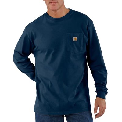 Since 1889, Carhartt has made durable workwear you can count on as you tackle the toughest jobs. This Pocket long sleeve bears the Carhartt logo proudly on the chest pocket. It's made of heavyweight cotton jersey and cut generously for a roomy fit.
• Loose fit
• Rib knit crew neck
• Left chest pocket
• Rib knit cuffs
• Flat two needle cover stitch hem
• Carhartt label sewn on pocket
• Woven
• 6.75 oz/yd² - 229 gsm
• Heavyweight jersey