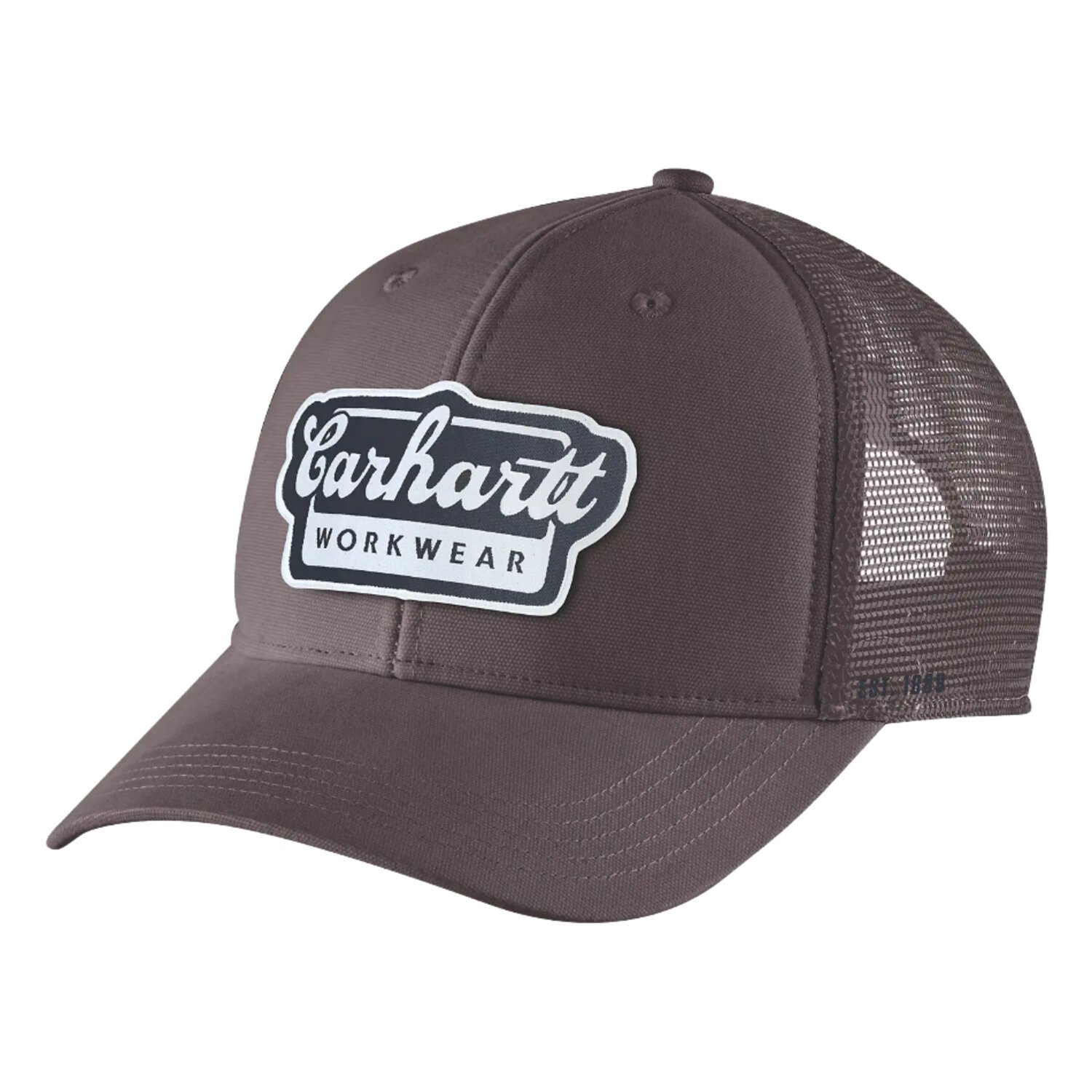 Carhartt Twill Mesh-Back Script cap dark sepia, Brown