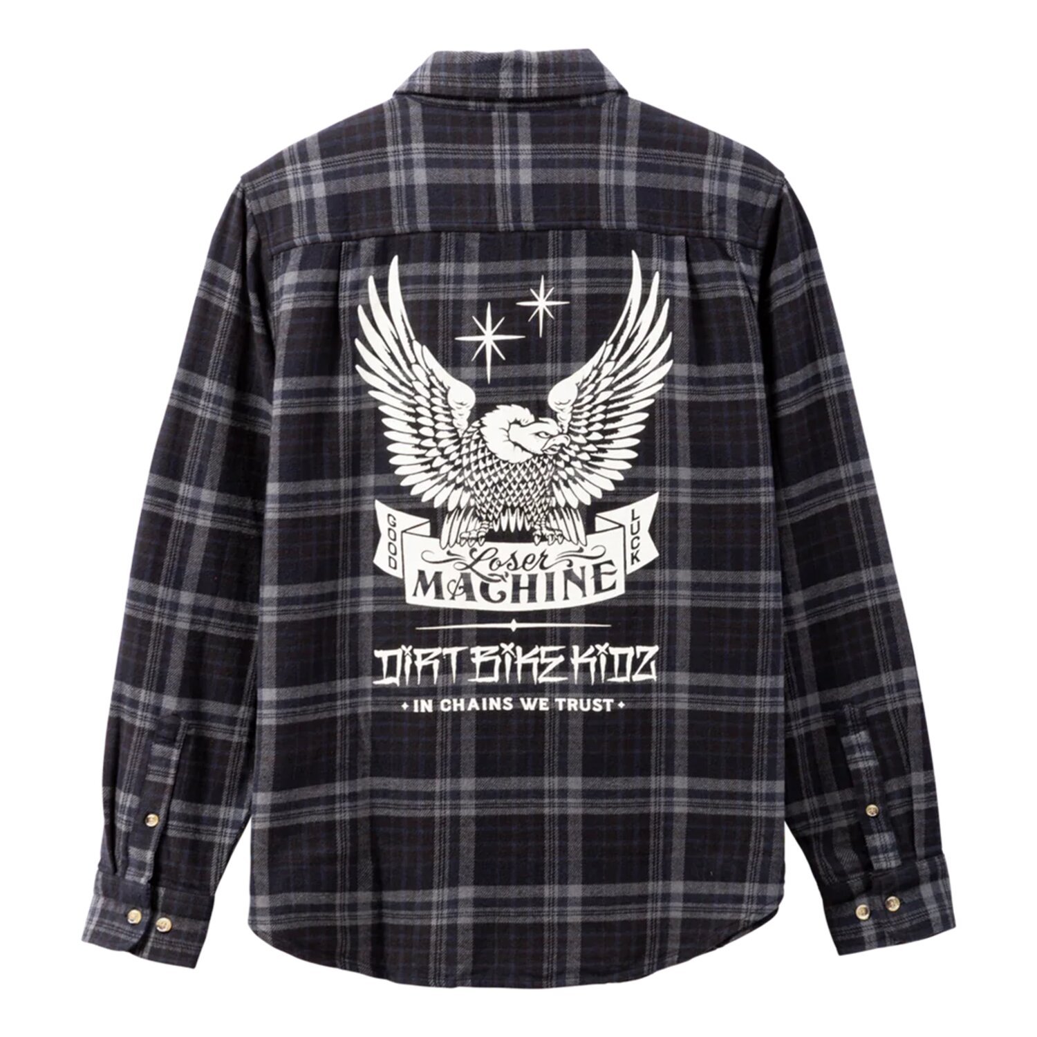 Loser Machine Step up flannel shirt black, M