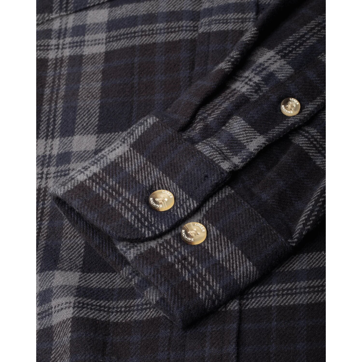 Loser Machine Step up flannel shirt black, M
