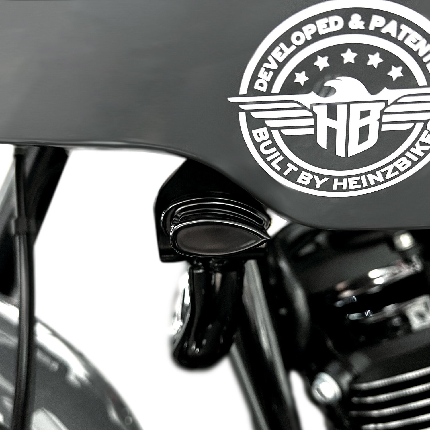 HeinzBikes, ST Micro front turn signals. Black anodized