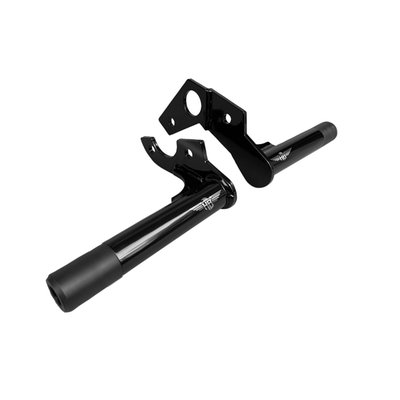 Passenger (rear). 2-piece. 20cm wide each end. 
This Performance Clubstyle crash bar is made of steel with a durable powder coated finish. Designed to help prevent damage in events that, hopefully, never come. Stunning looks and a perfect addition to any Clubstyle bike. Complete with model-specific hardware for a no-hassle installation using the OEM mounting points. Crash bar ends come with replaceable sliders (available as 706692). 