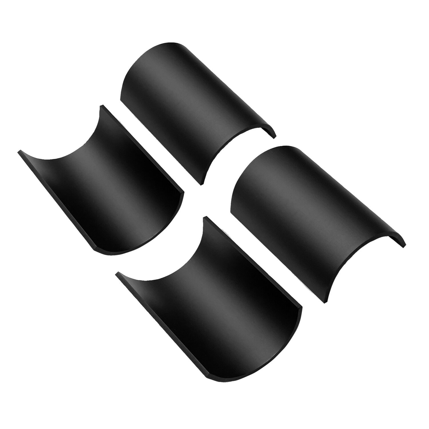 HeinzBikes, aluminum riser adapters 1-1/4" to 1-1/8, Black, Anodized