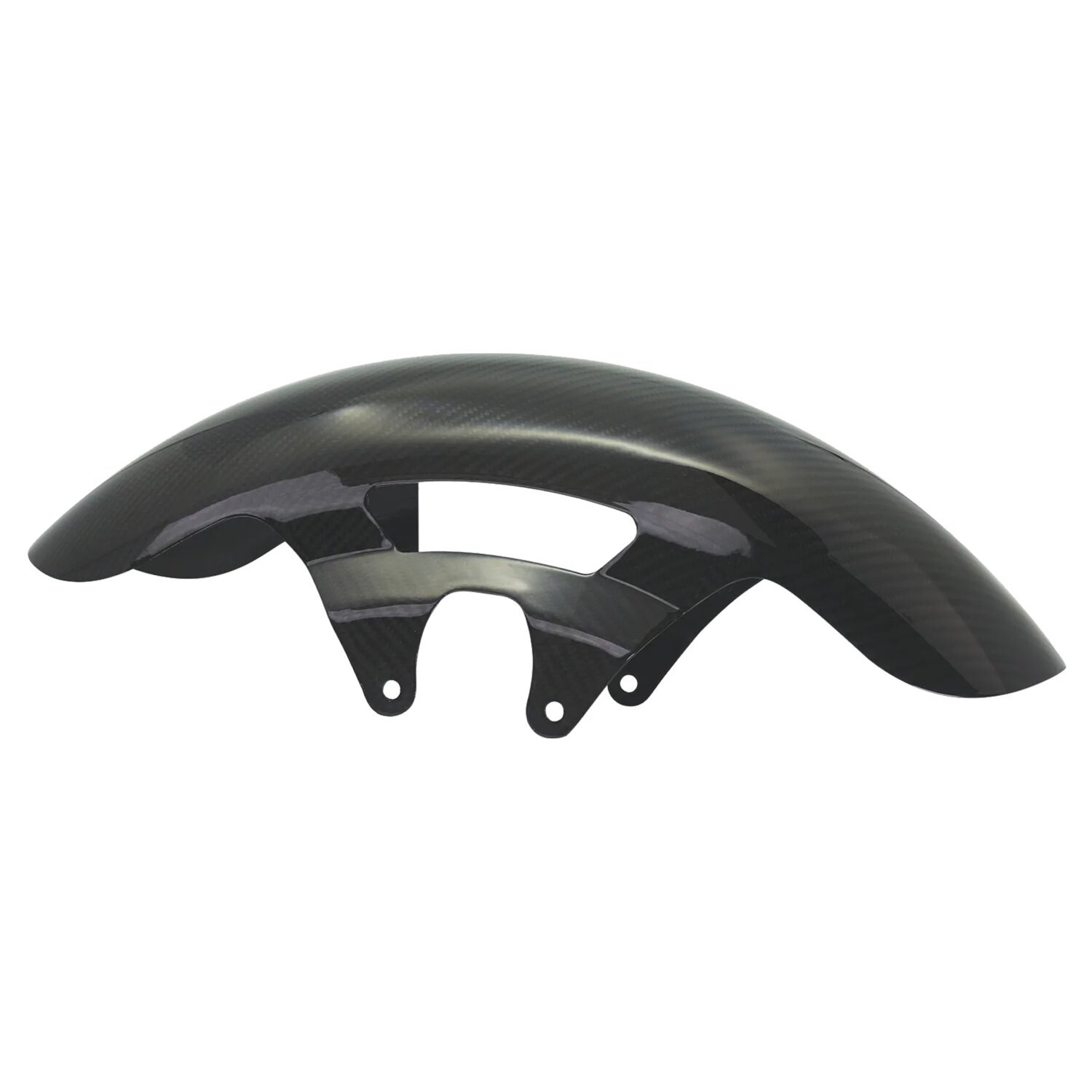 Arlen Ness, 19" Cafe front fender. Carbon fiber, Unpainted, Gloss