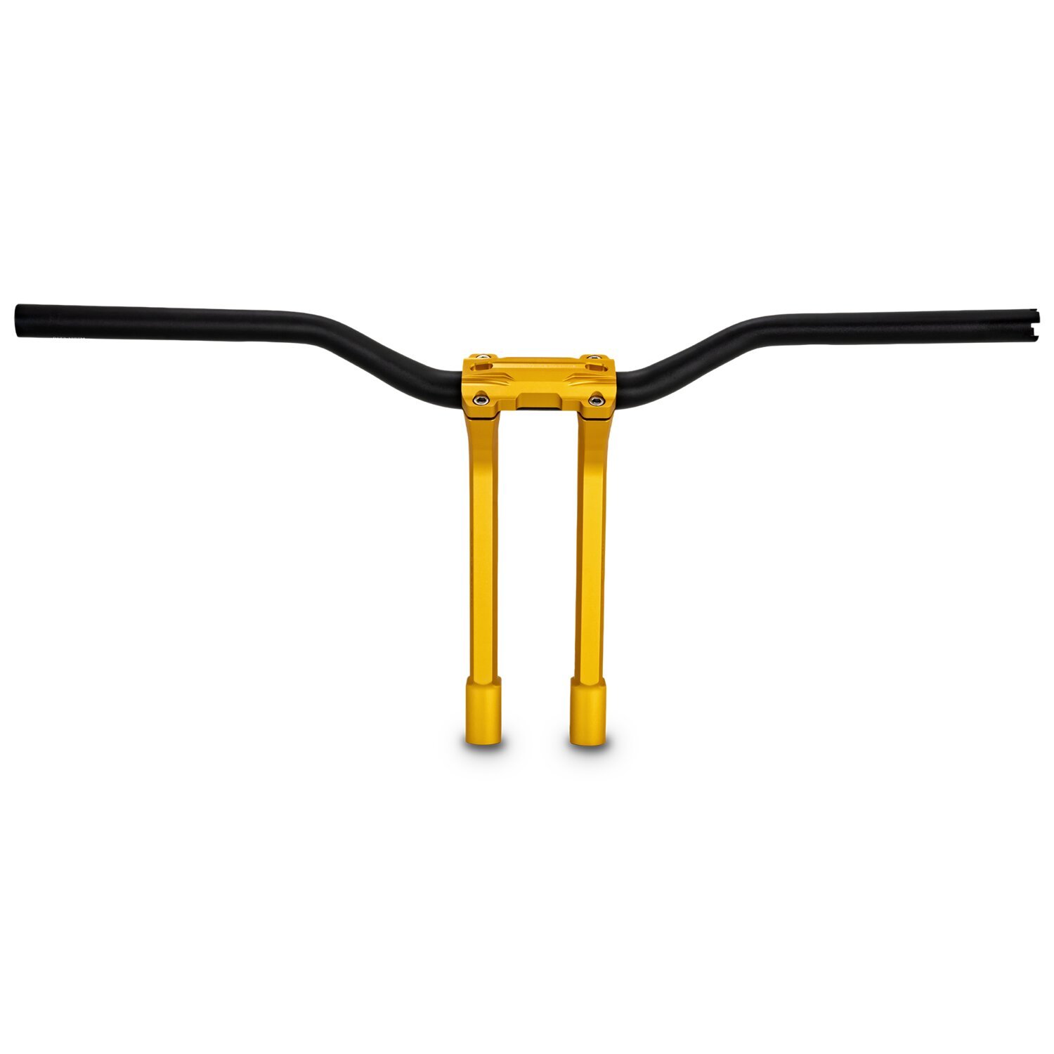 PM, 1-1/4" Phatbar & 14.5" riser kit. Gold Ops, Anodized