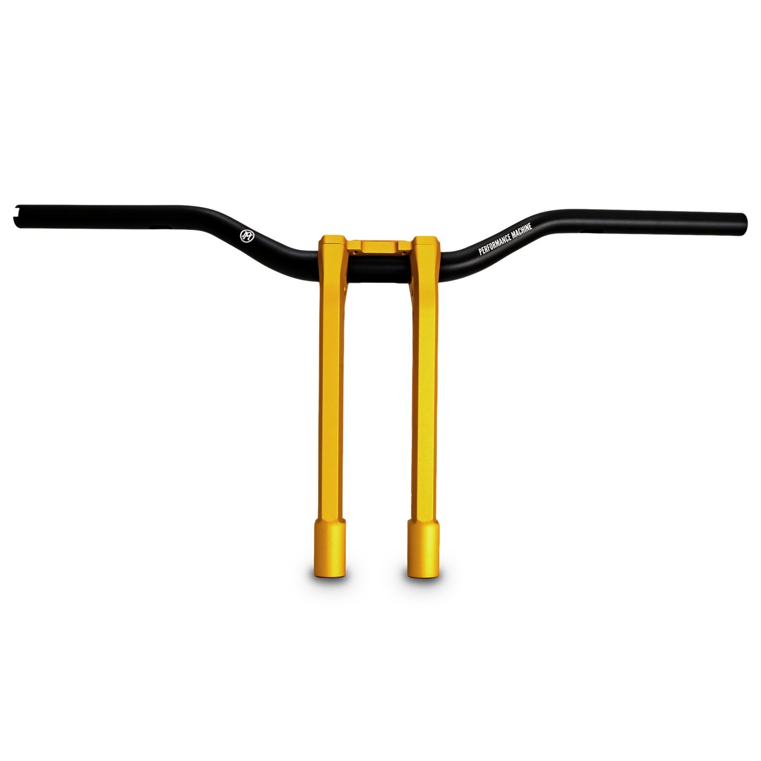 PM, 1-1/4" Phatbar & 14.5" riser kit. Gold Ops, Anodized