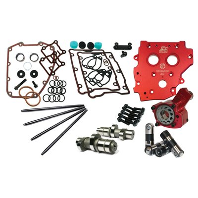 BULLETPROOF™ CAMCHESTS!

FEULING camchest kits take the guess work out of your engine build by packaging the necessary components together and ensuring each part is designed to work and function together in total harmony. We guarantee maximum reliability, peak performance and the coolest engine and oil temperatures obtainable.

Camchest Kits include: FEULING high volume Oil pump, high flow Camplate, REAPER Series Camshafts, full travel hydraulic Lifters, One Piece Pushrods, Timken/KOYO Bearings, Gaskets, O-rings, Exhaust gaskets, ARP cam/crank/pump/plate fasteners, moly paste, Loctite and hardware.

NOTE: Gear drive camchest kits MUST purchase cam gear kit separately – see S&S #33-4285

Camchest kits are available in FEULING HP+ and RACE SERIES combinations and with gear drive or chain drive REAPER camshafts. Fitments available for '99-'17 Twin Cam engines.

• BULLETPROOF your engine with maximum reliability 
• 25-35 degree cooler engine temperatures
• 15-30 degree cooler oil temperatures
• 15-30 more pounds of oil pressure
• More power
• Quieter and smoother engine operation
• Eliminate wet sumping, blow by and oily air cleaners.


630 CAMS - Vicious power gains, wide streetable power band from a high lift profile camshaft for high performance engines with highly modified cylinder heads and compression ratio. Carburetor and or throttle body work required along with a performance exhaust and intake system. Maintains low end performance with eye blurring mid and top end power. High performance valve springs, pushrods and lifters required. RPM 2,500 - 6,900+
                                                                                                                                                                                                                                                                                 
 

Feuling dOEs not recommend tuning beyond stock emissions standards.


NOTE: Gear drive camchest kits MUST purchase cam gear kit separately – see S&S #33-4285 

 Note: Special Order Product only. 
To order please contact your MCS sales representative.