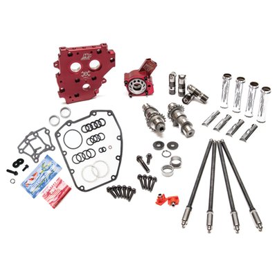 BULLETPROOF™ CAMCHESTS!
FEULING complete camchest kits include all necessary components from top to bottom of the camchest conveniently packaged under 1 part #.  These combination kits not only ensure each individual part is designed to work and function together but to do so in total harmony. These camchest kits take the guess work out of the ordering process and guarantees the engine builder maximum reliability, peak performance and the coolest engine and oil temperatures obtainable.  

Complete Camchest Kits include: FEULING high volume Oil pump, high flow Camplate, REAPER Series Camshafts, short travel hydraulic roller Lifters,  Quick install adjustable pushrods with .134" wall thickness, chrome pushrod tubes, Timken Bearings, Gaskets, O-rings, Exhaust gaskets, ARP fasteners, washers, moly paste, Loctite,  and hardware.

Camchest kits are available in FEULING HP+ and RACE SERIES combinations and with gear drive or chain drive REAPER camshafts. Fitments available for '99-'17 Twin Cam engines. 25-35 degree cooler engine temperatures, 15-30 degree cooler oil temperatures, 15-30 more pounds of oil pressure, quieter and smoother engine operation, eliminate wet sumping, blow by and oily air cleaners.


630 CAMS - Vicious power gains, wide streetable power band from a high lift profile camshaft for high performance engines with highly modified cylinder heads and compression ratio. Carburetor and or throttle body work required along with a performance exhaust and intake system. Maintains low end performance with eye blurring mid and top end power. High performance valve springs, pushrods and lifters required. RPM 2,500 - 6,900+
                                                                                                                                                                                                                                                                                 
 

 Note: Special Order Product only. 
To order please contact your MCS sales representative.