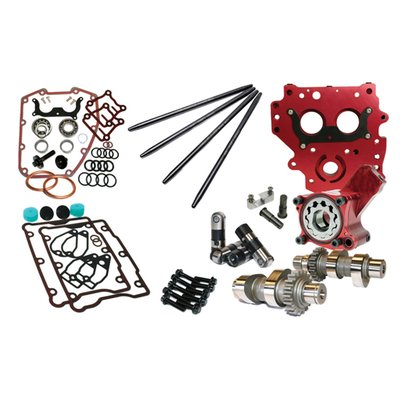 BULLETPROOF™ CAMCHESTS!

NOTE: This camchest kit is the original fitment for mechanical spring tensioners, if looking to upgrade to hydraulic tensioners (recommended) see kit #’s 7222, 7222P, 7222ST

FEULING complete camchest kits include all necessary components from top to bottom of the camchest conveniently packaged under 1 part #.  These combination kits not only ensure each individual part is designed to work and function together but to do so in total harmony. These camchest kits take the guess work out of the ordering process and guarantees the engine builder maximum reliability, peak performance and the coolest engine and oil temperatures obtainable.  

Complete Camchest Kits include: FEULING high volume Oil pump, high flow Camplate, REAPER Series Camshafts, hydraulic roller Lifters, One Piece Pushrods, Timken Bearings, Gaskets, O-rings, Exhaust gaskets, ARP fasteners, washers, moly paste, Loctite,  and hardware.

Camchest kits are available in FEULING HP+ and RACE SERIES combinations and with gear drive or chain drive REAPER camshafts. Fitments available for '99-'17 Twin Cam engines. 25-35 degree cooler engine temperatures, 15-30 degree cooler oil temperatures, 15-30 more pounds of oil pressure, quieter and smoother engine operation, eliminate wet sumping, blow by and oily air cleaners.

574 CAMS - Wicked power band for modified engines and an excellent bolt in for stock 96", 103" & 110" engines. This is a great all around camshaft with solid low end performance and mind blowing mid and top end power. Extremely smooth cam lobe design creates a very smooth valve-train motion. Responds very well to modified cylinder heads, increased compression ratio, performance exhaust and intake systems. Performance valve springs are required on ’99-’04 engines and performance pushrods and lifters are recommended. RPM 2,100 - 6,500
 
Note: 
1999 model engines using key way camshafts/sprocket will need to purchase new spline style rear cam sprocket separately. Please see part #1093 or #1094.
                                                                                                                                                                                                                                                                                
 

 Note: Special Order Product only. 
To order please contact your MCS sales representative.