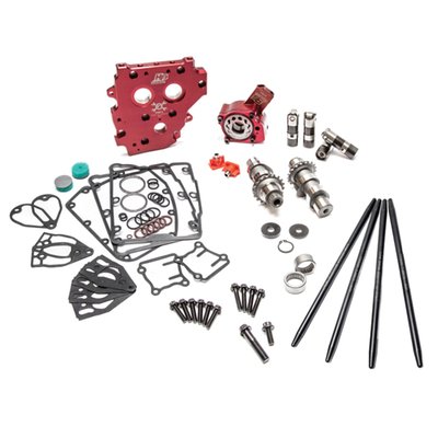 BULLETPROOF™ CAMCHESTS!
FEULING complete camchest kits include all necessary components from top to bottom of the camchest conveniently packaged under 1 part #.  These combination kits not only ensure each individual part is designed to work and function together but to do so in total harmony. These camchest kits take the guess work out of the ordering process and guarantees the engine builder maximum reliability, peak performance and the coolest engine and oil temperatures obtainable.  

Complete Camchest Kits include: FEULING high volume Oil pump, high flow Camplate, REAPER Series Camshafts, hydraulic roller Lifters, One Piece Pushrods, Timken Bearings, Gaskets, O-rings, Exhaust gaskets, ARP fasteners, washers, moly paste, Loctite,  and hardware.

Camchest kits are available in FEULING HP+ and RACE SERIES combinations and with gear drive or chain drive REAPER camshafts. Fitments available for '99-'17 Twin Cam engines. 25-35 degree cooler engine temperatures, 15-30 degree cooler oil temperatures, 15-30 more pounds of oil pressure, quieter and smoother engine operation, eliminate wet sumping, blow by and oily air cleaners.

574 CAMS - Wicked power band for modified engines and an excellent bolt in for stock 96", 103" & 110" engines. This is a great all around camshaft with solid low end performance and mind blowing mid and top end power. Extremely smooth cam lobe design creates a very smooth valve-train motion. Responds very well to modified cylinder heads, increased compression ratio, performance exhaust and intake systems. Performance valve springs are required on ’99-’04 engines and performance pushrods and lifters are recommended. RPM 2,100 - 6,500
                                                                                                                                                                                                                                                                                 
 

 Note: Special Order Product only. 
To order please contact your MCS sales representative.
