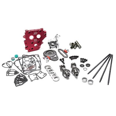 BULLETPROOF HP+ CAMCHEST KIT!
FOR HYDRAULIC CHAIN TENSIONER CONVERSION UPGRADE

FEULING complete camchest kits include all necessary components from top to bottom of the camchest conveniently packaged under 1 part #.  These combination kits not only ensure each individual part is designed to work and function together but to do so in total harmony. These camchest kits take the guess work out of the ordering process and guarantees the engine builder maximum reliability, peak performance and the coolest engine and oil temperatures obtainable.  

HP+ Complete Conversion Camchest Kits include: FEULING HP+ high volume Oil pump, high flow Camplate, REAPER Series Conversion Camshafts, HP+ hydraulic roller Lifters, One Piece Pushrods, hydraulic tensioners, sprockets, roller chains, cam sprocket spacers, Timken Cam Bearings, Gaskets, O-rings, Exhaust gaskets, ARP fasteners, washers, moly paste, Loctite and hardware.

Camchest kits are available in FEULING HP+ and RACE SERIES combinations and with gear drive or chain drive REAPER camshafts. Fitments available for '99-'17 Twin Cam engines. 25-35 degree cooler engine temperatures, 15-30 degree cooler oil temperatures, 15-30 more pounds of oil pressure, quieter and smoother engine operation, eliminate wet sumping, blow by and oily air cleaners.

UPDATE YOUR OLD MECHANICAL STYLE CAMS AND TENSIONERS TO THE NEW HYDRAULIC STYLE TENSIONER SYSTEM

Conversion camshafts for ’99-’06 Twin Cam engines. These camshafts utilize the ’99-’06 inner cam journals with the ’07-’16 outer cam journals allowing the use of the ’07-’1 camplates, oil pump, hydraulic chain tensioners and chain drive system.



574 CAMS - Wicked power band for modified engines and an excellent bolt in for stock 96", 103" & 110" engines. This is a great all around camshaft with solid low end performance and mind blowing mid and top end power. Extremely smooth cam lobe design creates a very smooth valve-train motion. Responds very well to modified cylinder heads, increased compression ratio, performance exhaust and intake systems. Performance valve springs are required on ’99-’04 engines and performance pushrods and lifters are recommended. RPM 2,100 - 6,500
                                                                                                                                                                                                                                                                                 
 

 Note: Special Order Product only. 
To order please contact your MCS sales representative.