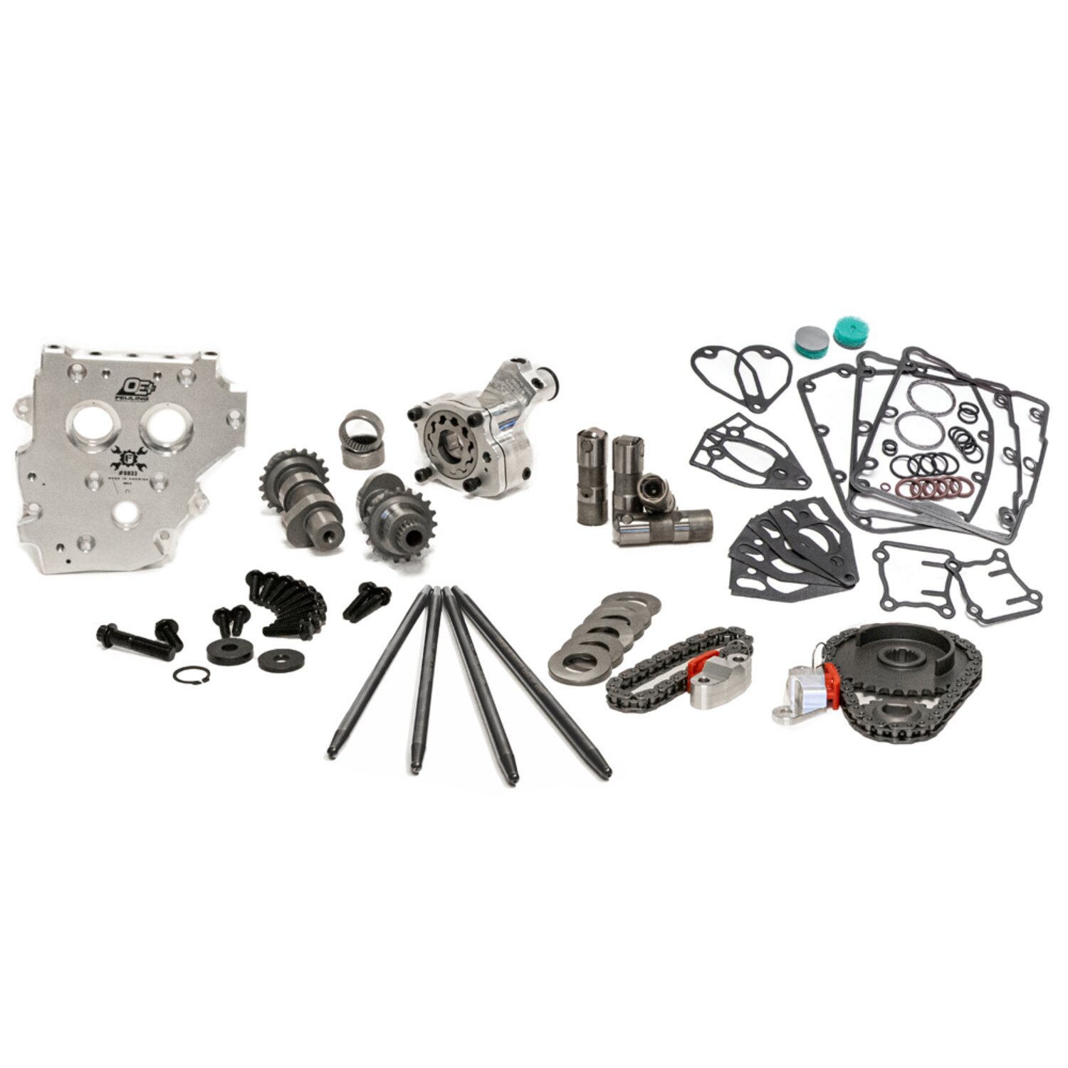 Feuling, OE+ 525 cam chest conv. kit. With pushrods