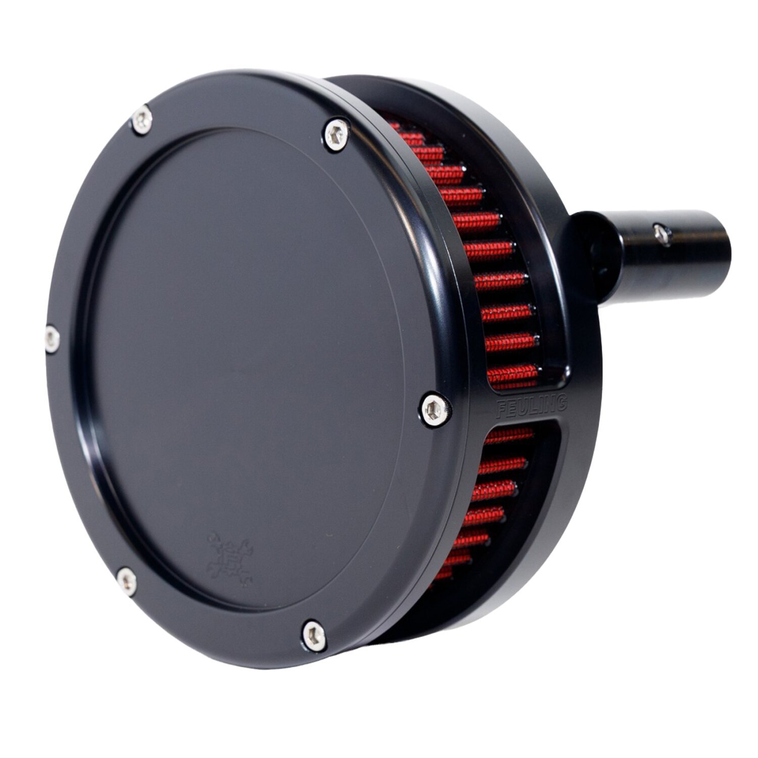 Feuling, BA Air Cleaner Kit Slim, Black Finish, Red Filter