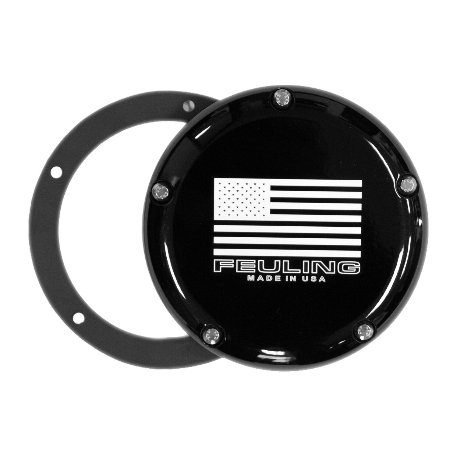 Feuling, derby cover. American Flag. Black CC
