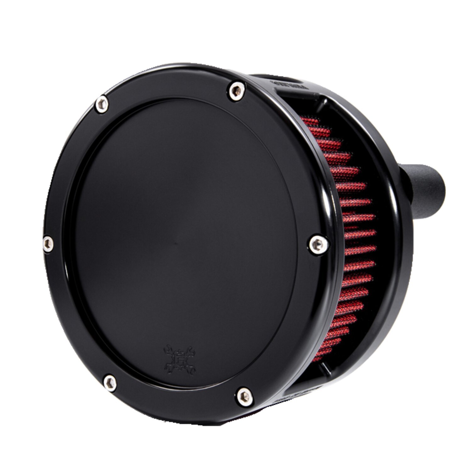 Feuling, BA air cleaner. Black. Red filter. Solid cover
