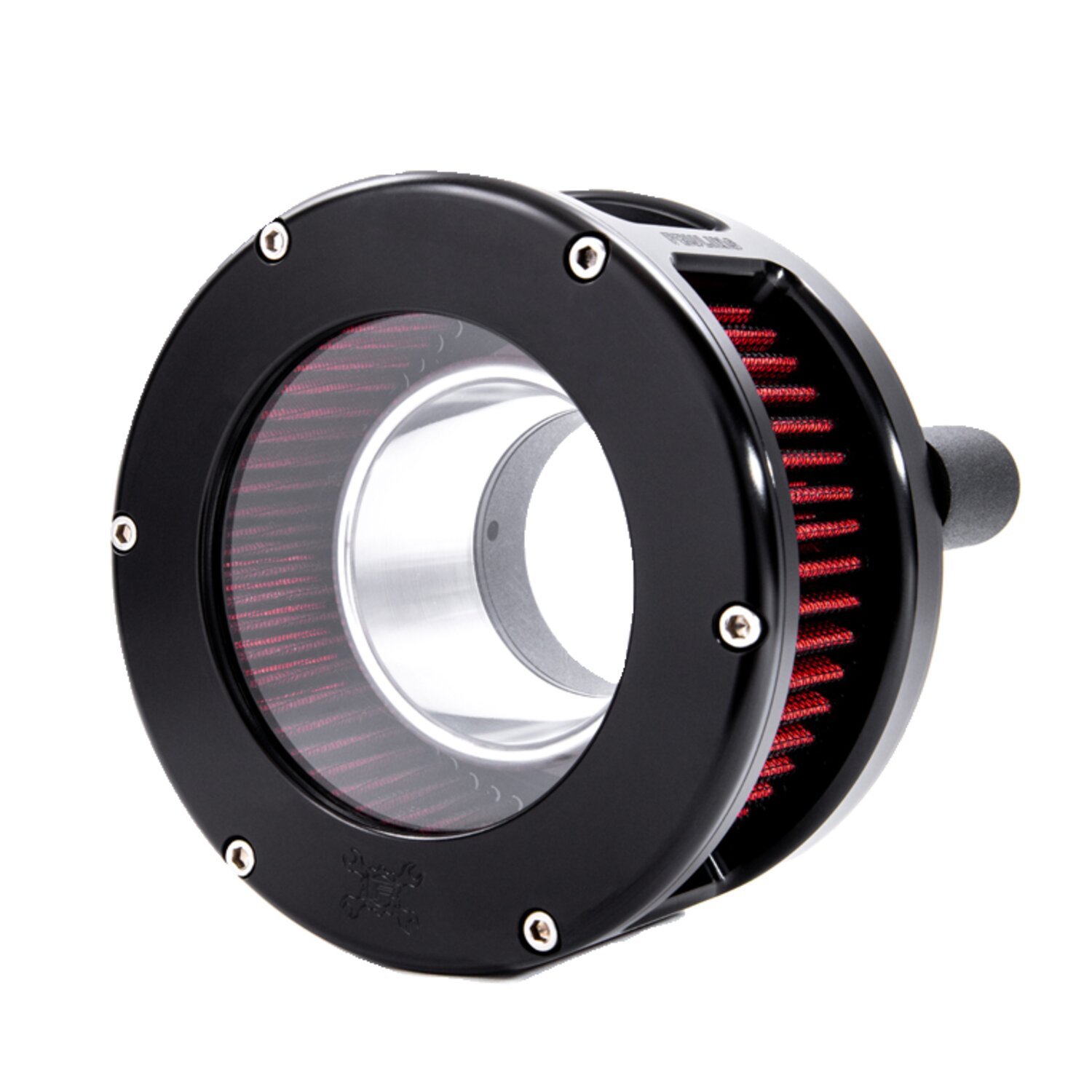 Feuling, BA air cleaner. Black. Red filter. Clear cover