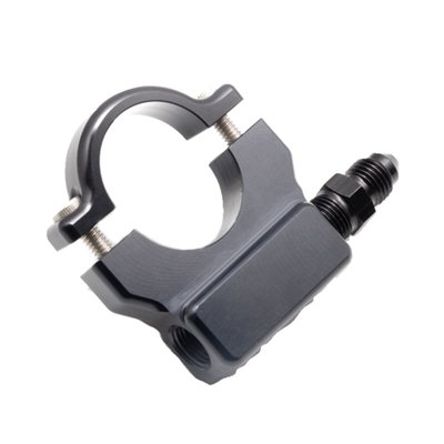 Black anodized finish.
Used to install a 1.5" (38mm) oil pressure gauge to the handlebar. With 1/8 NPT treaded adapter. Manufactured of 6061 billet aluminum and comes with stainless Allen head bolts and a 1/8 NPT to -3AN adapter fitting.
USA made.