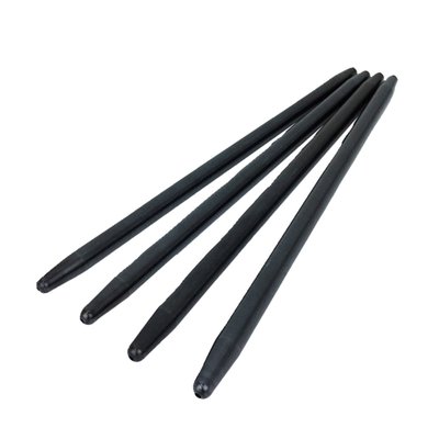 Stock replacement. Compatible with Feuling 525, 543, 574 cam grinds and others with stock base circles. 

Fixed Length one-piece, which makes them stronger than adjustable pushrods. Made of 4130 chrome moly with swedged formed ends. Heavy duty 7/16 diameter tube with 0.165" wall thickness, precision concentricity, heat treated with a black oxide finish. Designed to eliminate pushrod flex, reduce valve-train harmonics and increase valve lift. Quick install pushrods are easier to use, however they cannot compare to a solid pushrod for strength and durability. 
Note: Since these pushrods fixed lengths they cannot be adjusted for other cams / engine set-ups than what they are designed for. 


