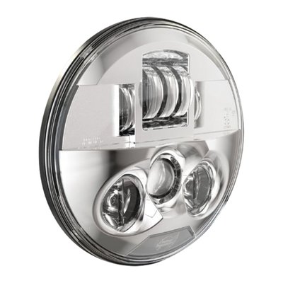 ProBEAM® headlamps offer the latest in engineering innovation with a modern and sleek design. Low beam consists of three high power advanced optical D lenses and a position light. High beam keeps low beam illuminated and adds two additional LEDs with advanced optical D lenses and three more LEDs with projector lenses for an incredibly wide optical pattern producing an ideal beam pattern with illumination down the road as well as on either side.
- Heavy-duty die-cast aluminum
- Low-profile housing 
- Polycarbonate lens 
- Requires no trim ring 
- Plug & Play installation 
- Plug & Play installation on Low Riders with 707484 headlamp mount kit
- SAE, DOT and ECE compliant 